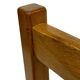 Set of four vintage chairs / stool - brutalist style minimalist oak and wicker 60s
