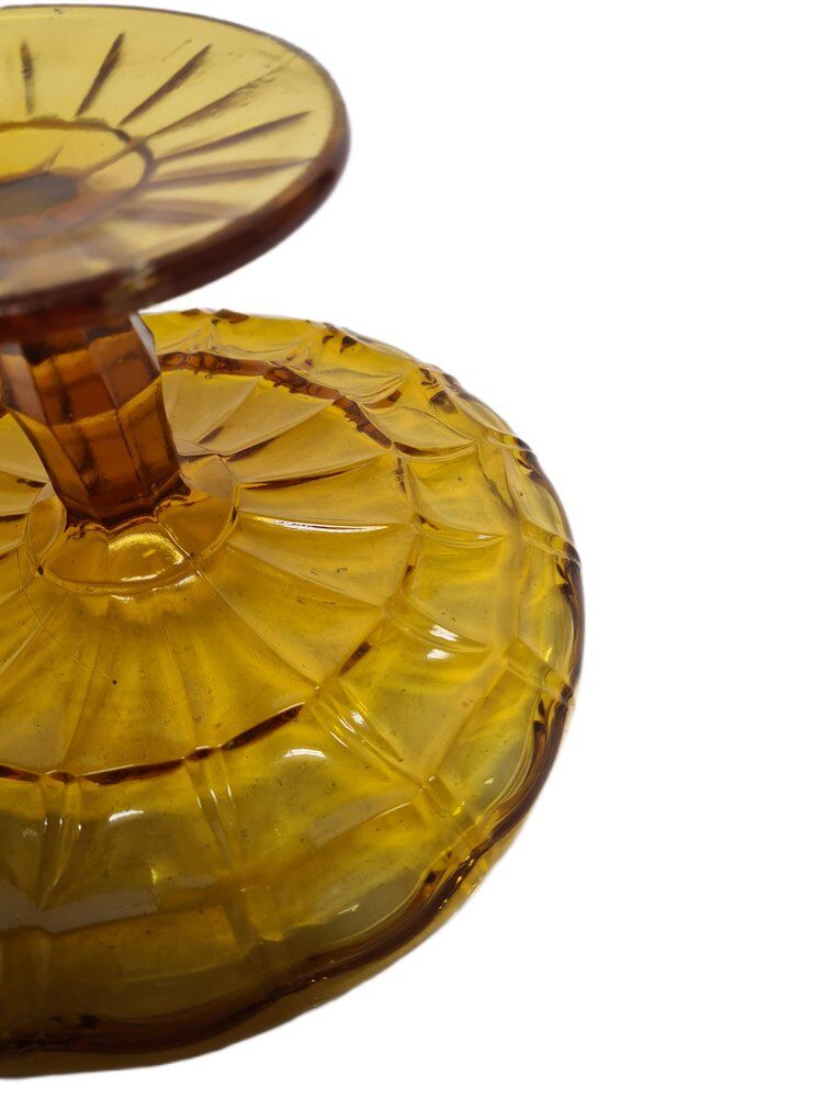Cake bowl on stand from Ząbkowice Glassworks, 1970s