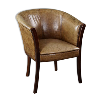 Cowhide convertible chair side chair