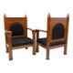 Oak Art Deco Amsterdam School Armchairs 1920s