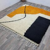 Handmade natural Berber rug 3x2 m
