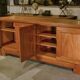Elm wood sideboard in the style of Maison Regain, 1960s