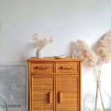 Vintage rattan sideboard