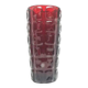 Mid-century modern vase, red soda glass, Ząbkowice, Poland, 1970s