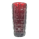 Mid-century modern vase, red soda glass, Ząbkowice, Poland, 1970s