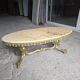 Table basse en bronze et marbre années 1960