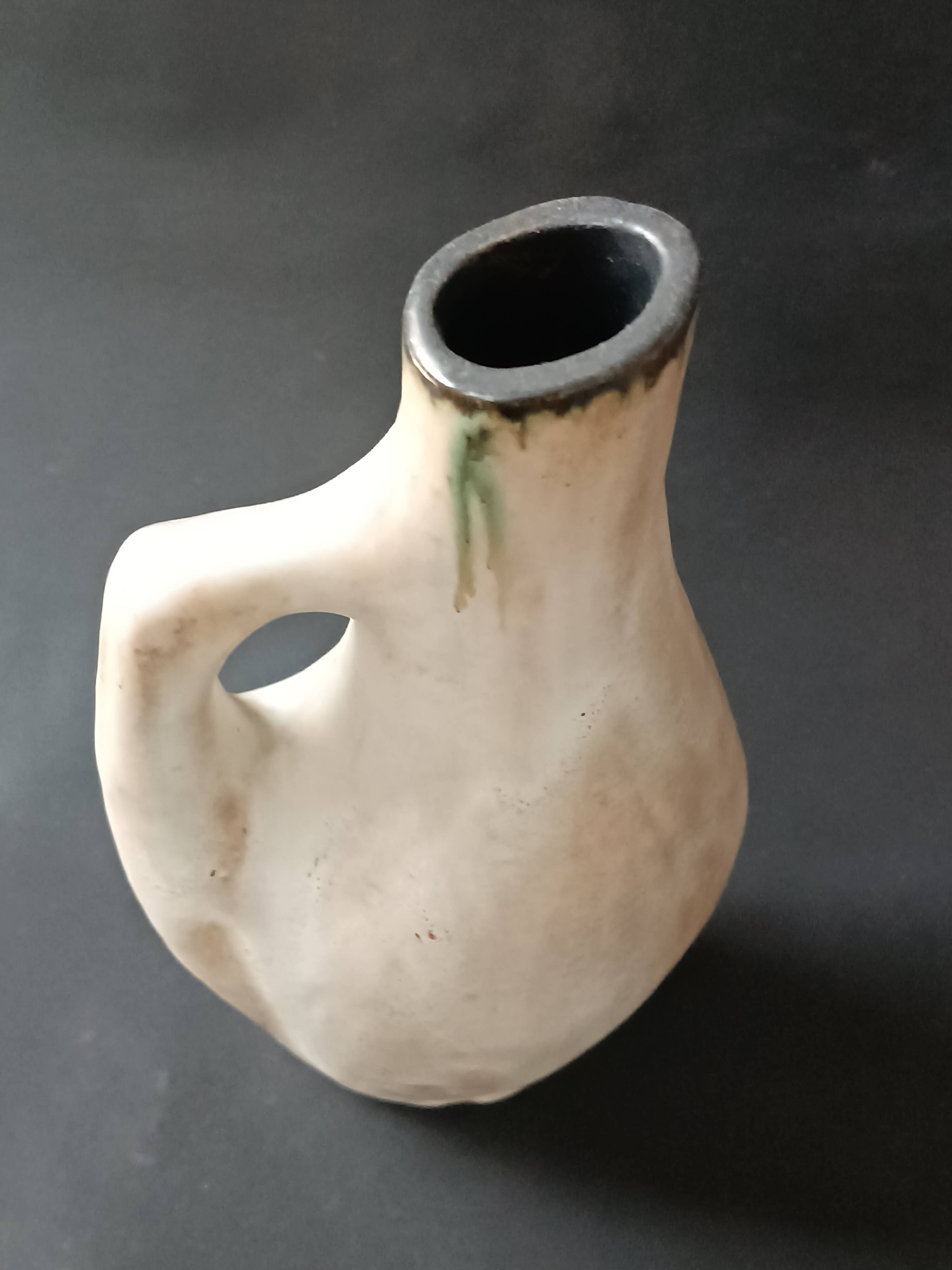 Glazed ceramic vase, France, 20th century