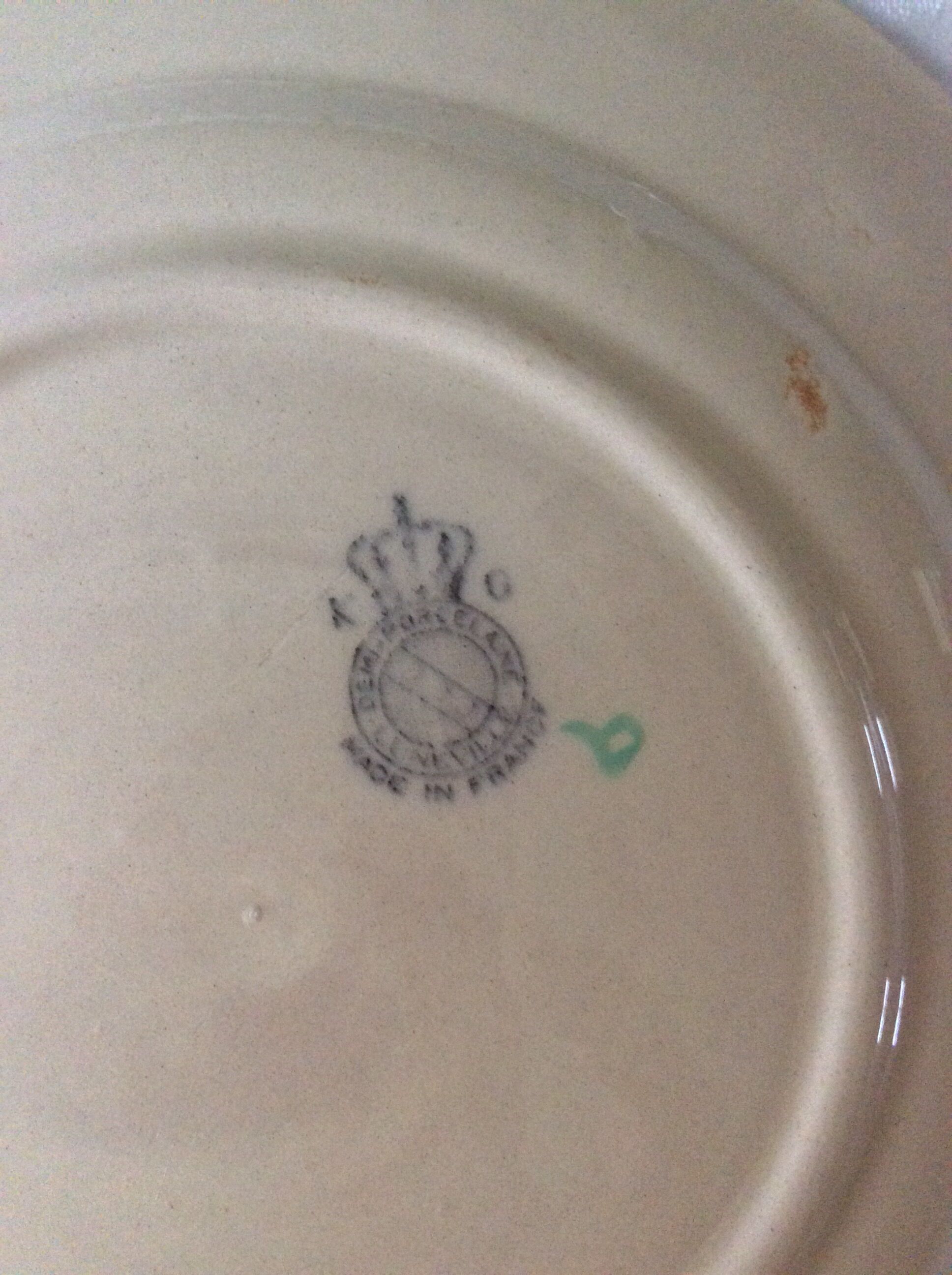 Pair of old plates of Lunéville