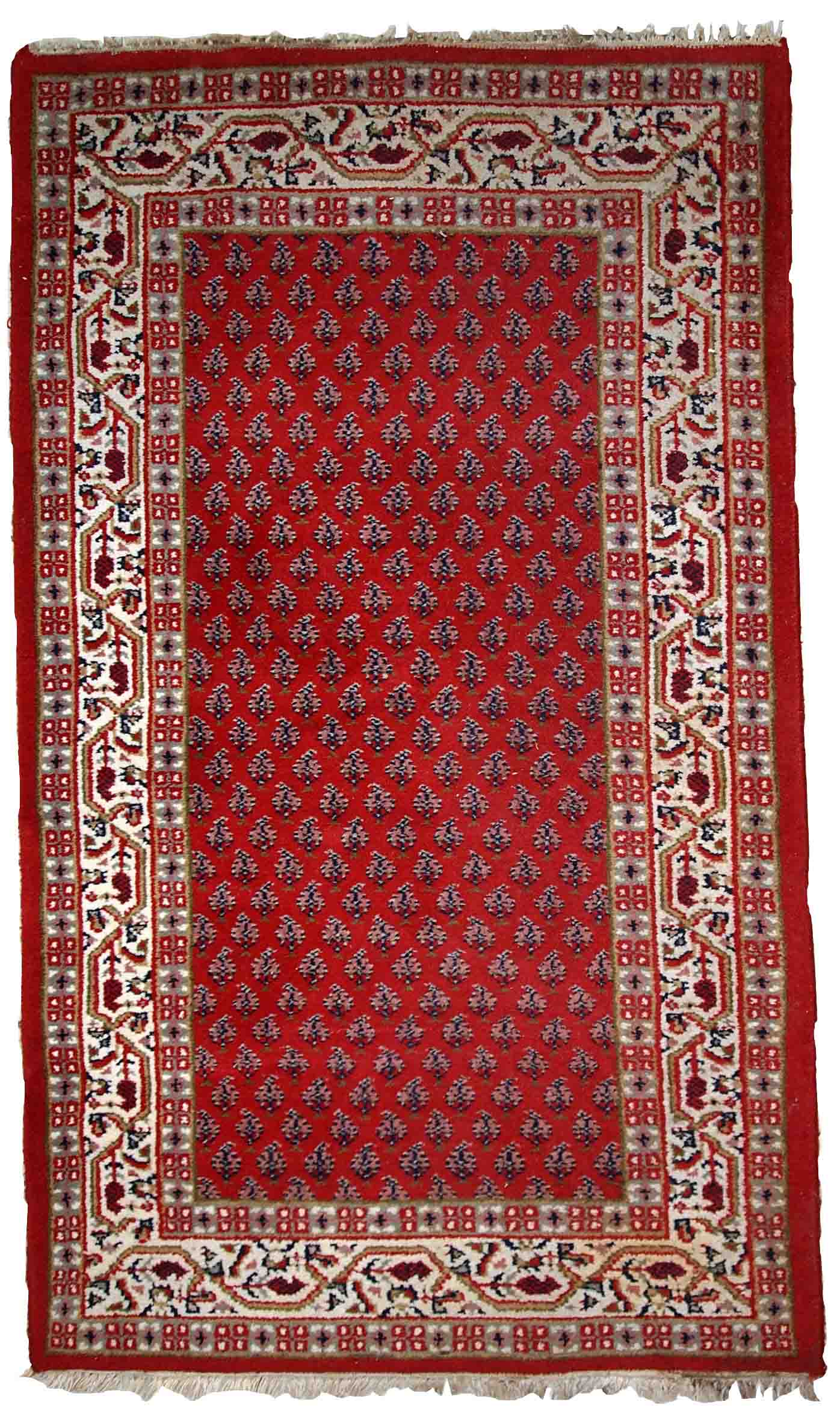Vintage persian carpet seraband handmade 93cm x 162cm 1970s, 1c767