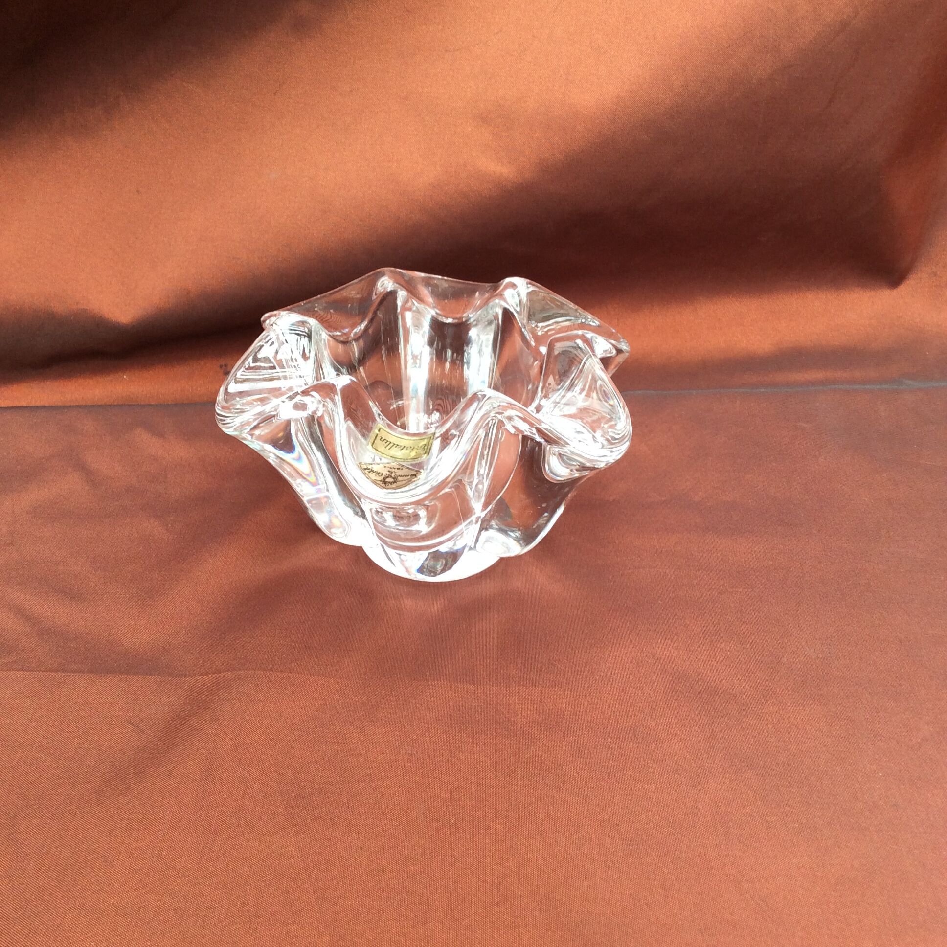 Crystal ashtrey of Vannes Art France