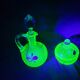 Carafe et sucrier en ouraline Legras, Baccarat