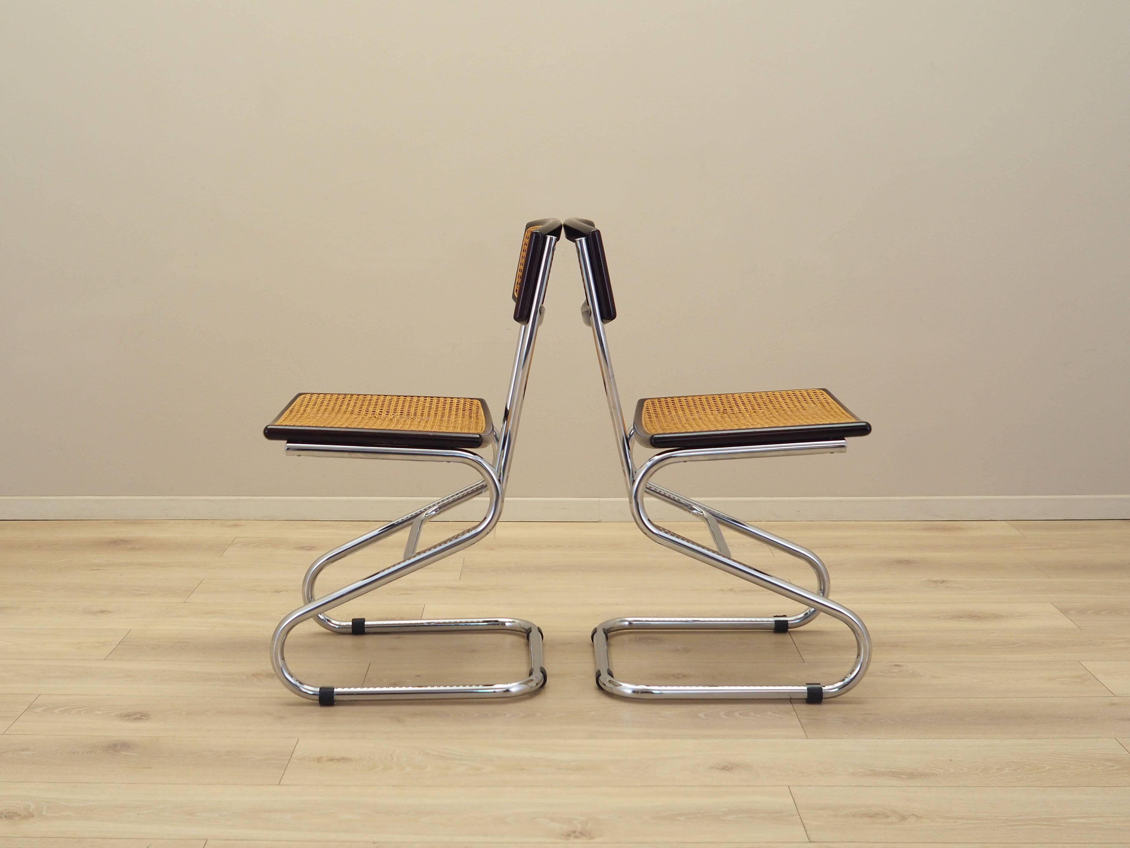Set of two chairs, Bauhaus design, 1960s, production: Italy