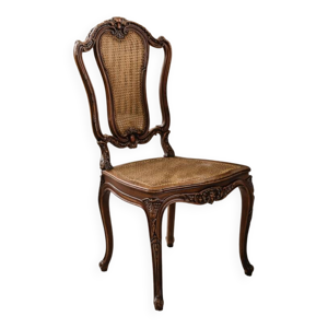 chaise vintage cannage