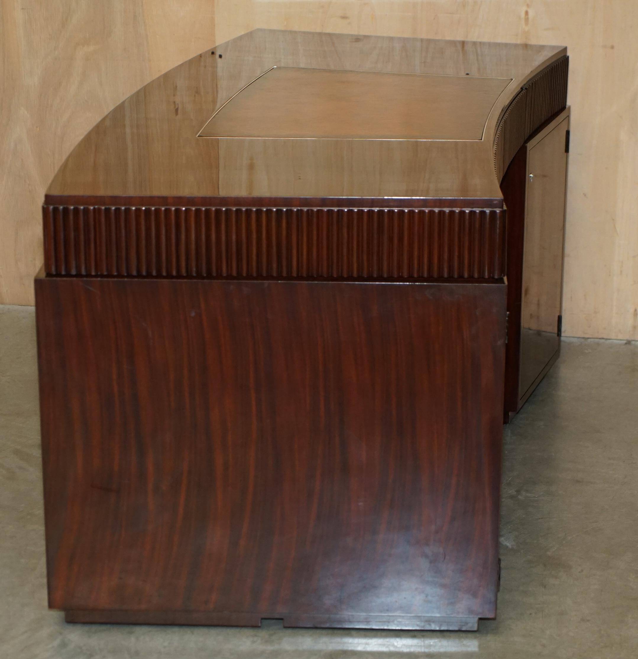 Bureau Art Déco Ralph Lauren Macassar & cuir