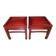 Paire de tables basses chinoises en bois exotique