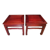 Pair of Chinese coffee tables in exotic wood