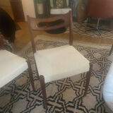 Series of 6 Danish teak chairs 60s