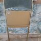 Lot de 4 chaises  pliantes - dossier et assise vert d'eau - structure métal doré -Chaisor