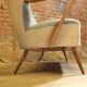 Cocktail set pair of armchair and its sofa 1960