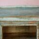 Old glazed cabinet in original blue patina Burmese teak