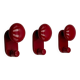Vintage Modernist Wall Hooks in Burgundy Red by Carlo Bartoli, 1970s Con&Co