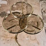 Modular brass coffee table, Morex, Italy, 1970s