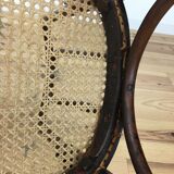2 chairs in curved wooden and canning