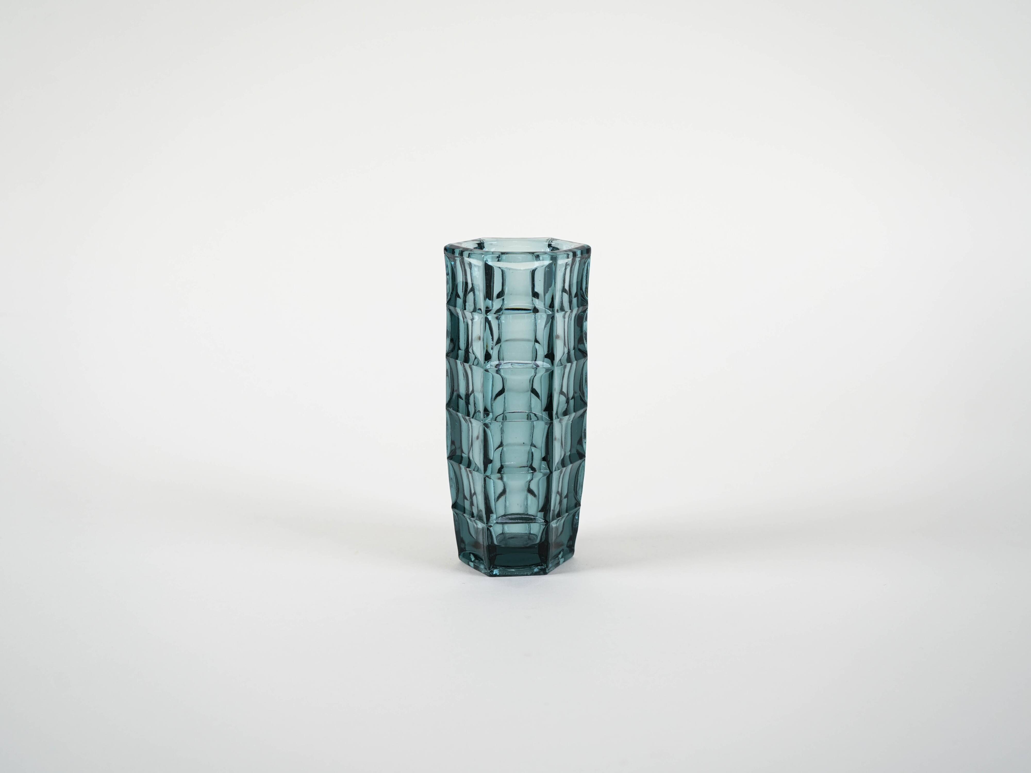 Glass vase, Polish design, 1971, designer: Bogdan Kupczyk