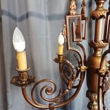 Lustre Louis XVI en bronze et laiton