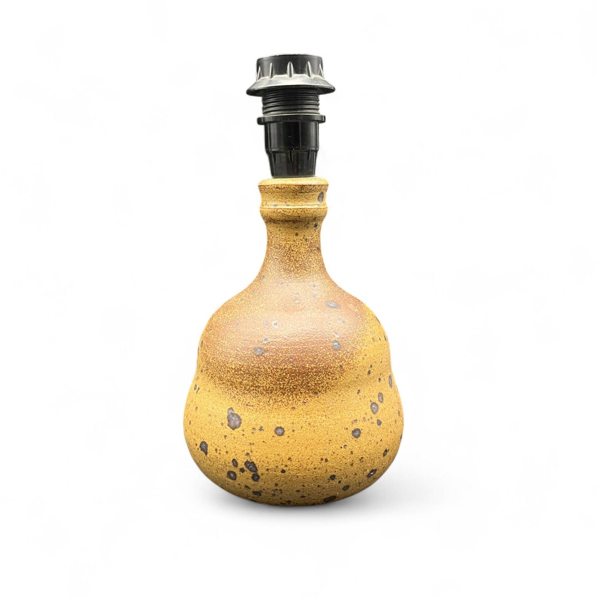 Pied de lampe boule en gres pyrite style La borne Tiffoche Deblander