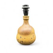 Pied de lampe boule en gres pyrite style La borne Tiffoche Deblander