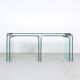 T35 Glass Nesting Tables by Pierangelo Gallotti for Galotti & Radice, 1970s, Set of 3