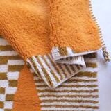 Contemporary Orange Runner Rug - 351 x 97 cm