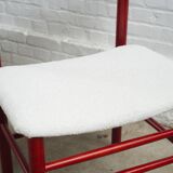 6x red stained beech dining chairs "Model 250" by Farstrup Denmark, 1960's
