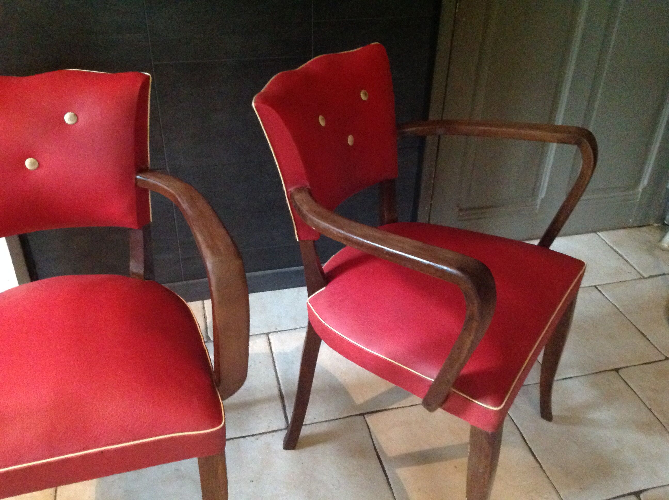 Paire de fauteuils bridges