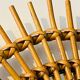 Authentic rattan sun mirror 60s