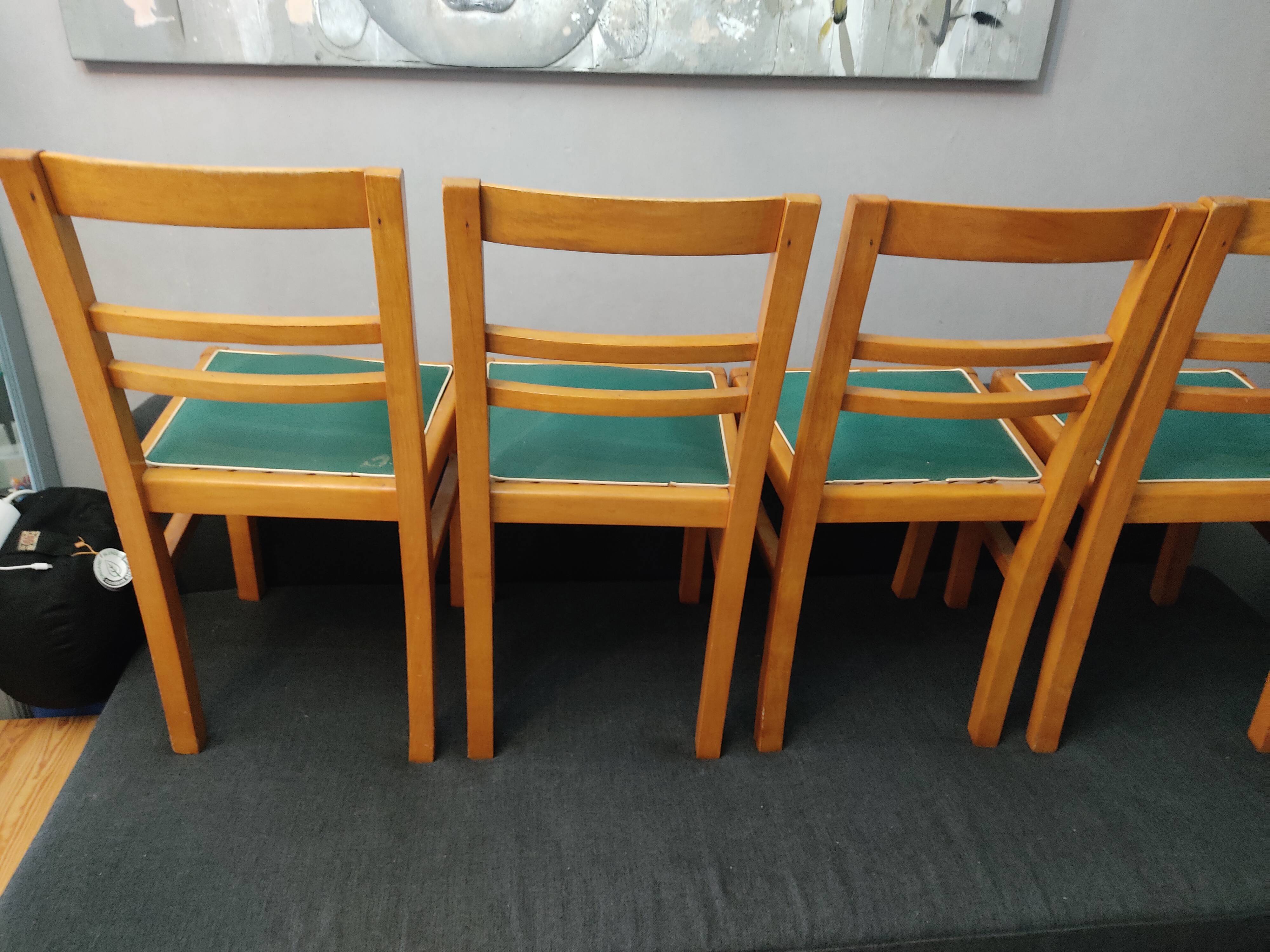 4 vintage bistro chairs 1950