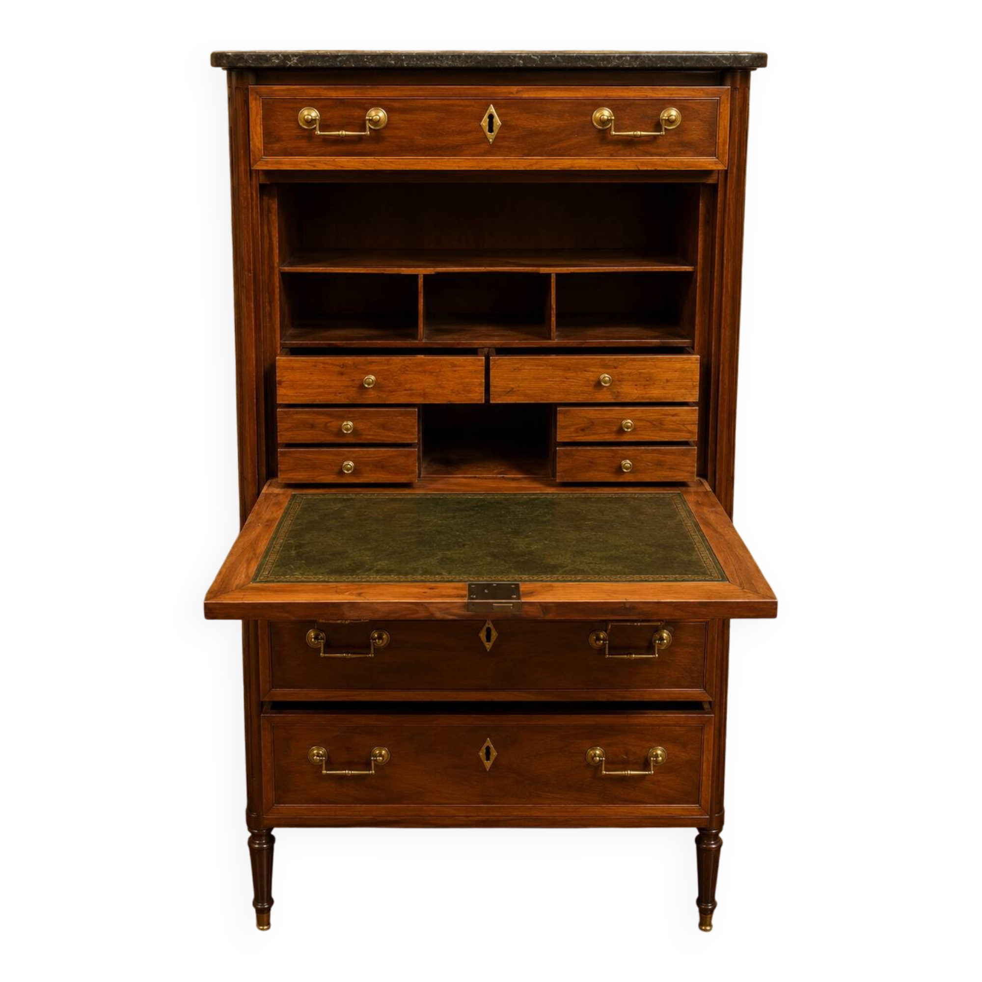 Mahogany drop-leaf secretary – Louis XVI period