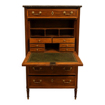 Mahogany drop-leaf secretary – Louis XVI period