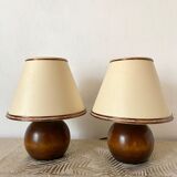Pair of bedside lamps foot ball