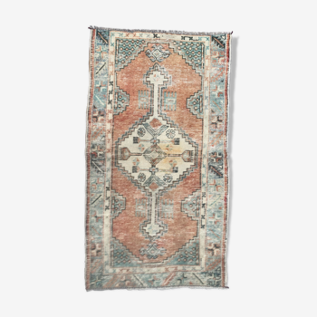 Tapis vintage turc oushak 140x78 cm