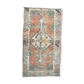 Vintage turkish oushak rug 140x78 cm carpet