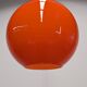 Orange opaline ball pendant, France circa 1970.