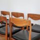 Lot de 8 chaises scandinaves palissandre skaï