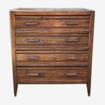 Parisian antique wooden chest of drawers