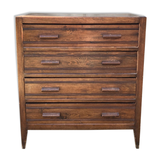 Parisian antique wooden chest of drawers