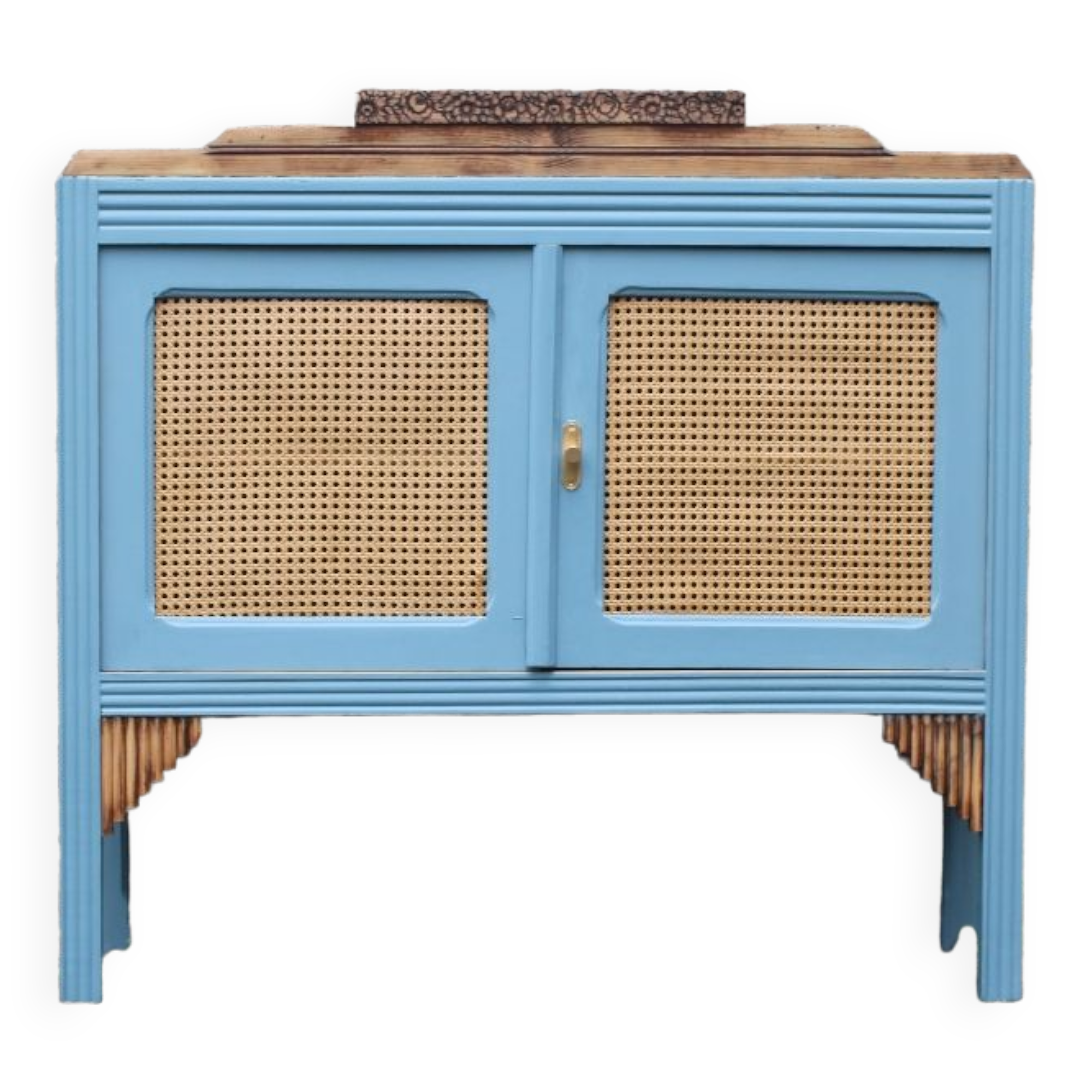 Buffet enfilade art deco vintage cannage