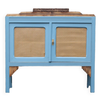 Buffet enfilade art deco vintage cannage