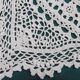 Napperon dentelle coton ancien 42 x 30cm