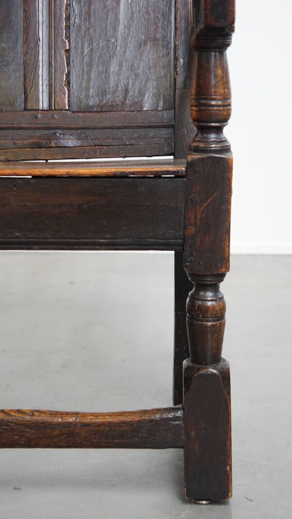 Chaise / chaise d'appoint en chêne antique du XVIIe siècle